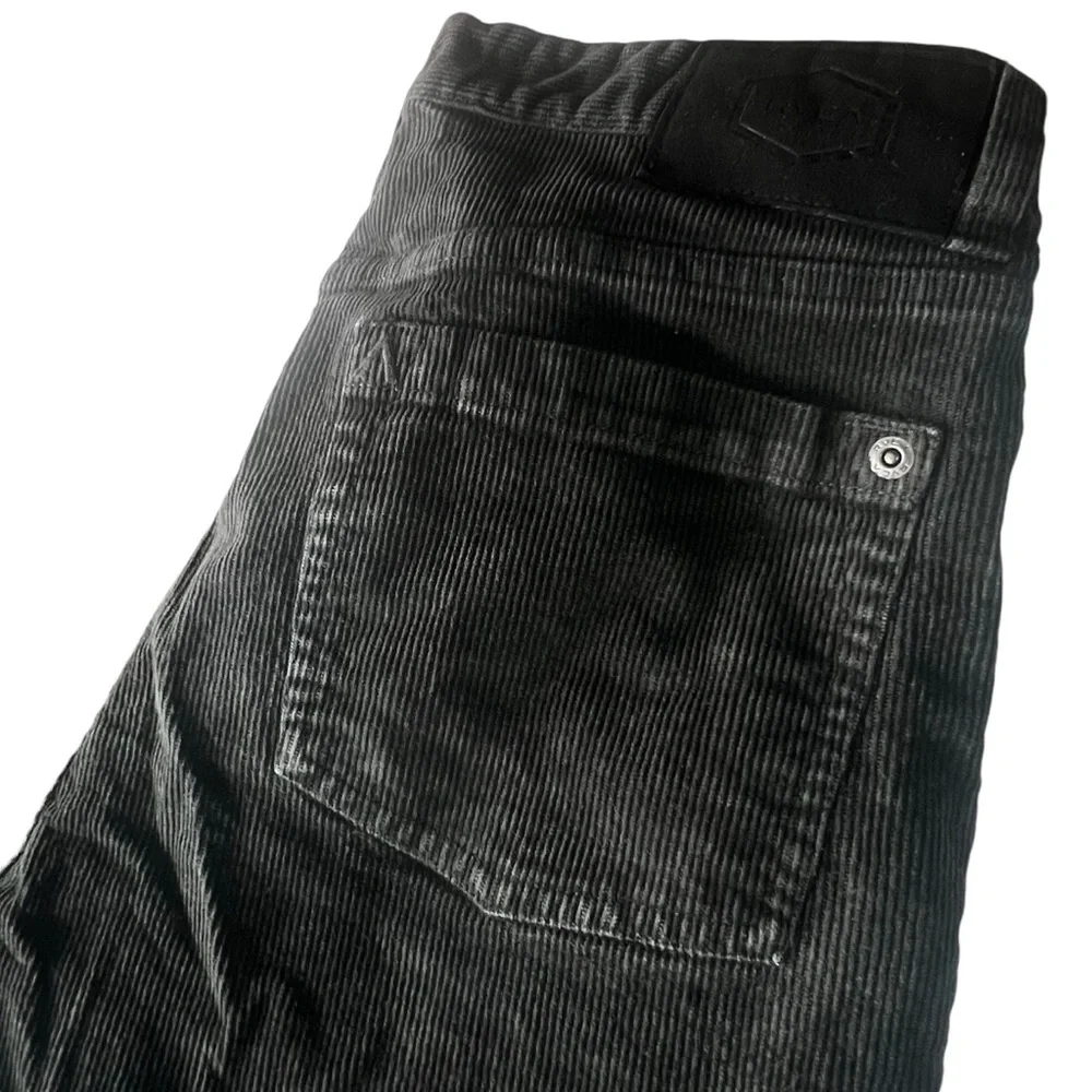 RVCA Corduroy Boys Dagger Fit Charcoal Pants. Size: 29 approx 16